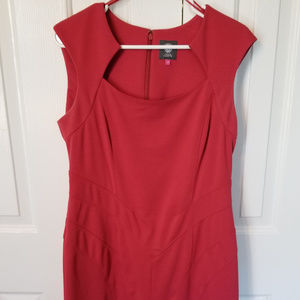 Salmon Knee Length Dress